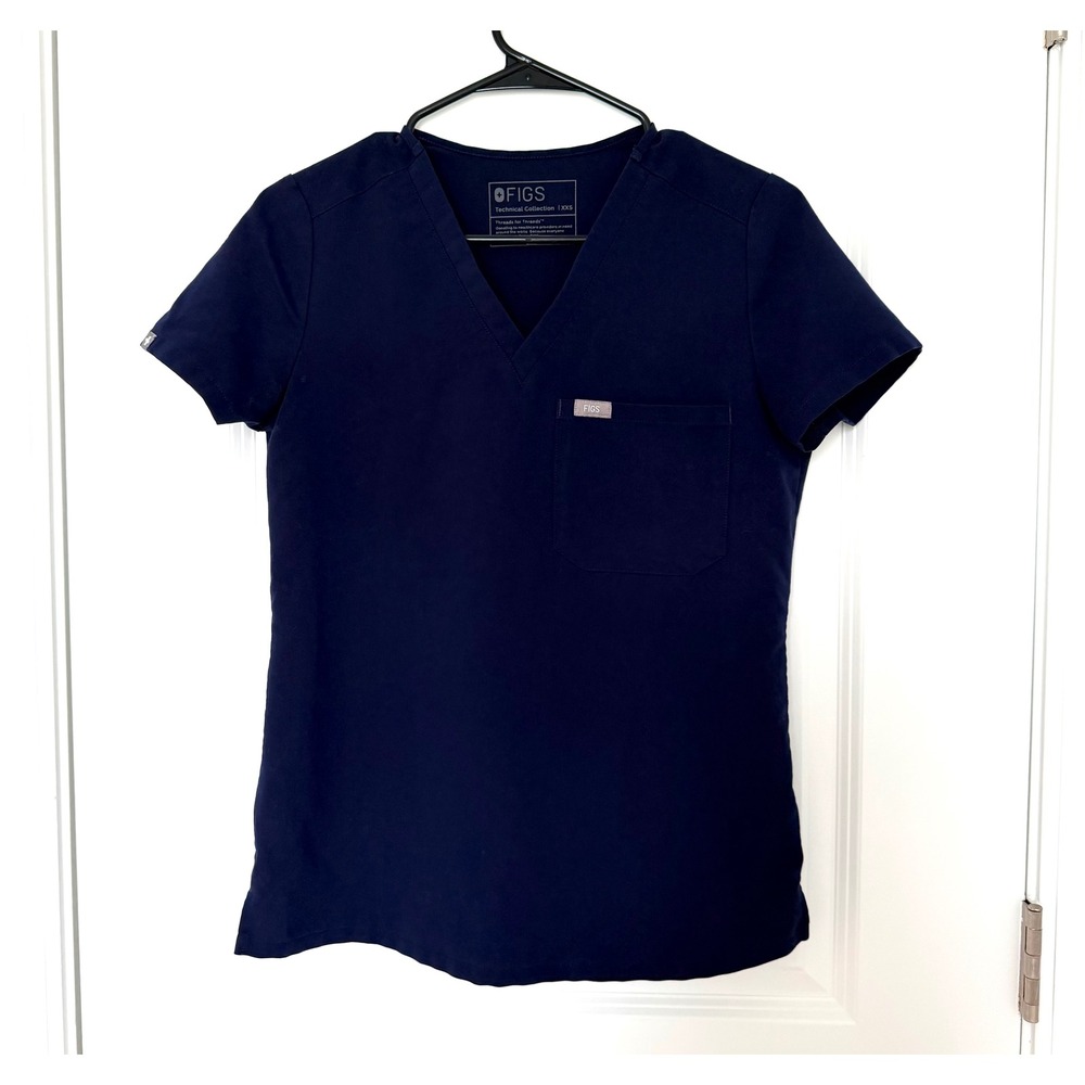 FIGS Navy Scrub Set XXS Slim Catarina Top & Jogger Pants W20SW2028P Technical